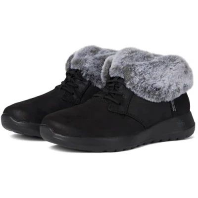 Image de Skechers Femme Breloque Confortable pour Les déplacements Bottine, Noir, 39.5 EU
