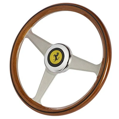 Image de Thrustmaster Ferrari 250 GTO Volant de course à collectionner avec un design en bois authentique pour PC
