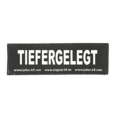 Image de JULIUS K 9 1 Paire de Patchs interchangeables TIEFERGELEGT, Taille L, Noir