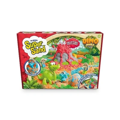 Image de Goliath Super Sand Le Monde des Dinosaures Sable Magique Loisir Créatif Facile à Modeler Doux Au Toucher Ne Sèche Pas A Jouer Seul ou entre Amis Partir de 3 Ans