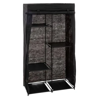Image de 5five Armoire penderie modulable Tissu Noir
