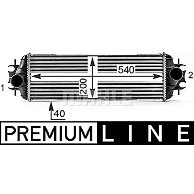 Image de MAHLE ORIGINAL CI 531 000P Intercooler RENAULT: TRAFIC 2 Kasten, Bus, 2, OPEL: Vivaro A Van, Combi, NISSAN: Primastar Bus