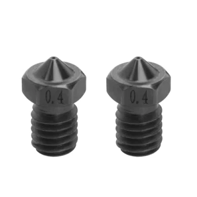 Image de the Lord of Tools 2pcs Buse d&#039;imprimante 3D en Acier Trempé Haute Température 0,4mm Compatible avec V6 Hotend Prusa I3 MK3 MK3S