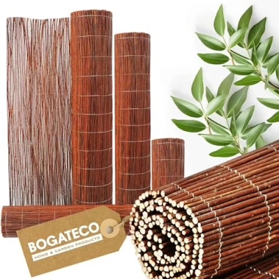 Image de BOGATECO Canisse en Osier Brise Vue 80 x 300 cm Clôture pour Jardin, Balcon et terrasse Protection Contre Le Vent Soleil Provenance de l’UE