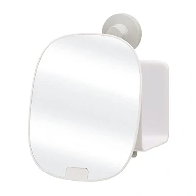 Image de Joseph Étagère compacte de douche avec miroir ajustable EasyStore Blanc, Taille unique Petit