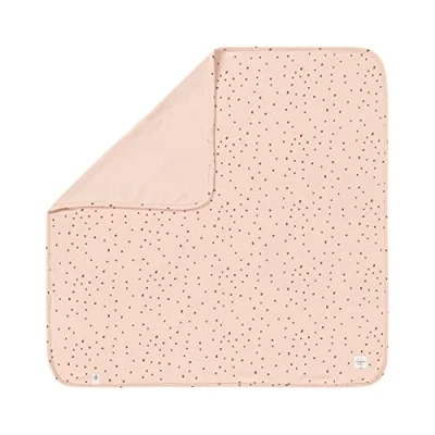 Image de LÄSSIG Couverture câline pour bébé douillette certifiée GOTS douce/Interlock Baby Blanket 80 x cm Dots powder pink