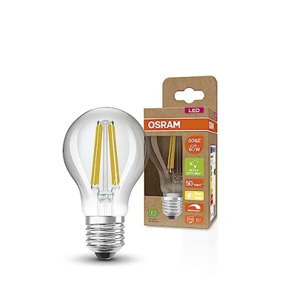 Image de OSRAM Superstar + Classic A Fil 60 LED lampe, E27, 43W, 806LM, 2700K, Lumière blanche chaude, Dimmable, technologie de filament LED, Efficacité énergétique Classe B