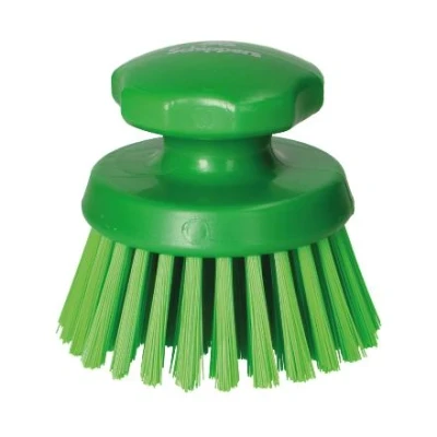 Image de FBK 541545 Brosse à Main Mi dure Fibre 125 mm de diamètre rond Vert