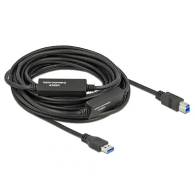 Image de DeLOCK 85380 câble USB 10 m 3.2 Gen 1 (3.1 1) A B Noir Neuf