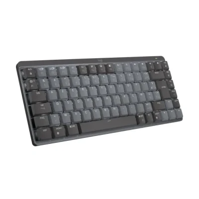 Image de Logitech MX Mechanical Mini Clavier Sans Fil Rétroéclairé Performant, Boutons Tactiles Silencieux, Bluetooth, USB C, macOS, Windows, Linux, iOS, Android, Métal, Français AZERTY Gris