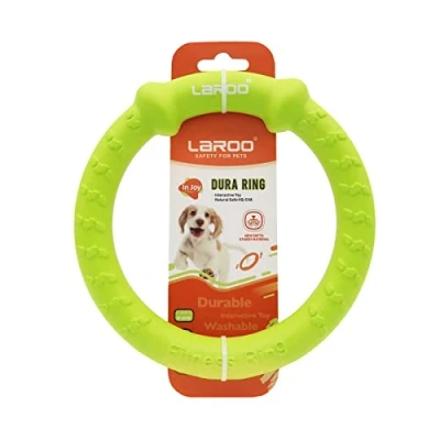 Image de LaRoo Jouet pour Chien Dog Disc, Disque de Lancer Durable Chiens forts Petits, Moyens et Grands Chiens, Sport, Exercice, Activité Jeux Plein air (Vert, Petit 18CM)