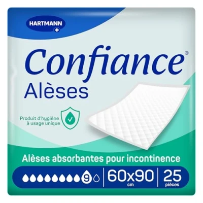 Image de Confiance Alèse 9G absorbante, intraversable à usage unique, sans latex sac 25