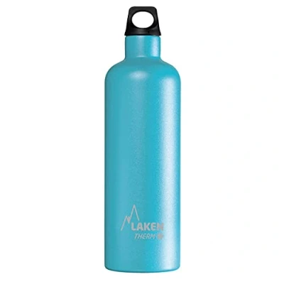 Image de Bouteille isotherme Futura de Laken en acier inoxydable avec isolation sous vide et goulot étroit 750 ml Cyan