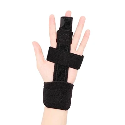 Image de Scurnhau Attelle Doigt Petit Orthèses de Atèle Main Pliables pour Arthrite Cassé et la Tendinite Doigts à Ressorts en Maillet Gauche Droite