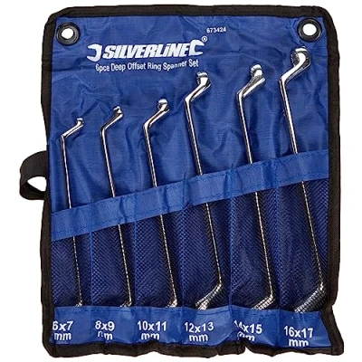 Image de Silverline 673424 Jeu de 6 clés à oeil double bi coudées 17 mm