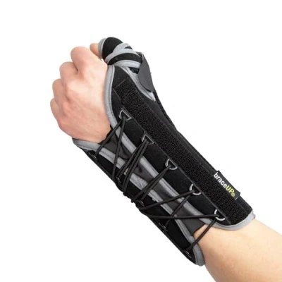 Image de BraceUP Quick Wrap attelle de poignet et pouce gauche droite, pour tendinite Quervain avec stabilisateur (Main Gauche)