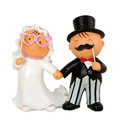Image de Mopec Pit&amp;Pita Figurine en résine pour gâteaux Blanc/Noir 10,5 x 18,5 18,7 cm