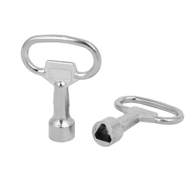 Image de sourcing map 2pcs Clé Triangle Poubelle 9.5mm x 8.5mm pour verrouillage panneau triangulaire