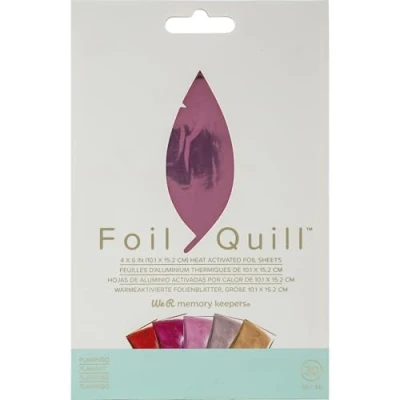 Image de We R Memory Keepers Foil, Flamant, Ensemble de 30 Feuilles, 10,1 x 15,2 cm, À Utiliser avec Quill et Créez des Brillants Ornements Designs, Flamboyant, 10, 1 15, 2 cm