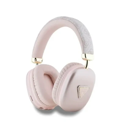 Image de Casque Audio Sans Fil Stéréo Bluetooth 5.3 Motif 4G Triangle Guess Rose
