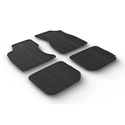 Image de Gledring 0256 Ensemble de tapis sol Caoutchouc Avant et arrière 4 noir 750mm 550mm AUDI: A4 B5 Berline,