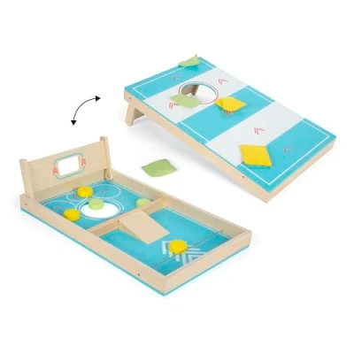 Image de small foot Jeu de Cornhole et Sling Puck « Active » en Bois, à partir 5 Ans, 12481, Coloré