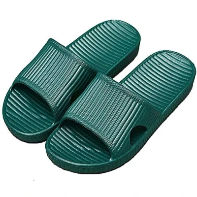 Image de APIKA Pantoufles Antidérapantes pour Femmes Et Hommes Usage Intérieur Extérieur Bain Sandal Soft Foam Sole Chaussures De Piscine Maison Accueil Slide(Vert Fonce,36/37 EU)