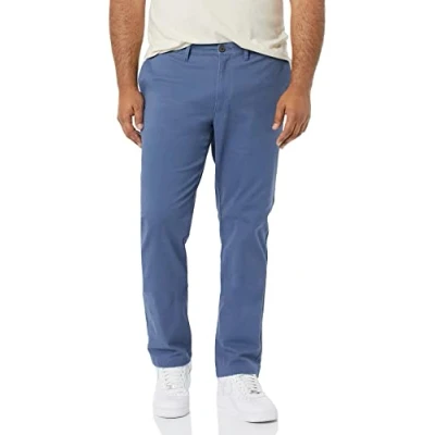 Image de Amazon Essentials Pantalon Chino Extensible, Style Décontracté, Coupe Skinny Homme, Indigo, 30W / 28L