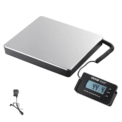 Image de VEVOR Balance Postale Numérique 200 kg Pèse colis de Précision 50 g avec Minuterie Fonction Tare Écran LCD HD Portable pour Bagages Maison Bureau Poste Alimentation CA/CC Certifiée FCC