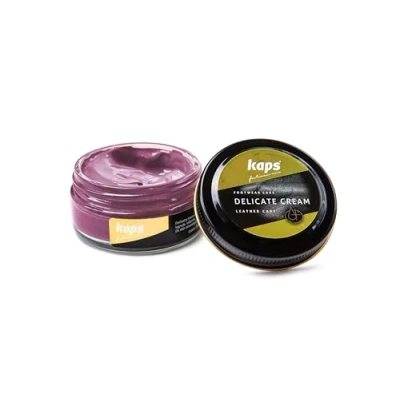 Image de Kaps Crème Délicate De Cirage Cuir Naturel Et Synthé Soin Chaussures Professionnel Intensif Du Nourrissant Pot Verre 50ml Plusieurs Couleurs (125 Fuchsia)