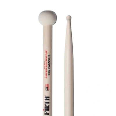 Image de Vic Firth American Custom SD6 Swizzle Bolero Baguettes, Bout en Bois et Boule Rigide Feutre