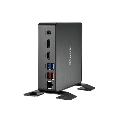Image de Shuttle XPC Nano PC NC40U, Intel Celeron 7305U, 1x HDMI, DP,1xUSB C/DP, 6x USB3.2, 2.5 bay, 2x M.2, LAN, RAID, fonctionnement permanent 24/7, attaches VESA Neuf