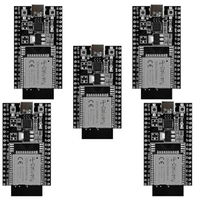 Image de AZDelivery NodeMCU ESP32 Dev Kit C V4 Lot de 5 cartes développement WiFi avec port USB compatible Arduino y compris e book ! (ESP32 V2)