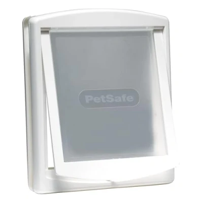 Image de PetSafe Chatière pour chien et chat Originale Staywell, 2 voies d’accès entrée sortie Porte animaux. Résistante, Rigide, Panneau de Fermeture Inclus Blanc (L)