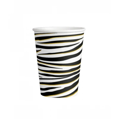 Image de Gobelets à imprimé zèbre 250ml 8 pièces