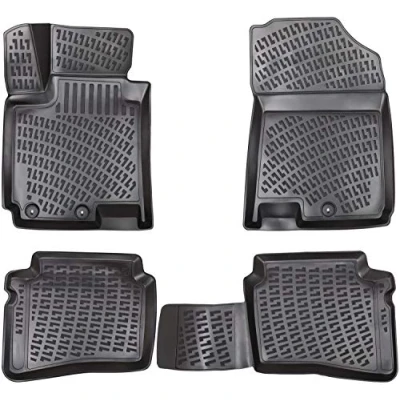 Image de Elmasline Lot de tapis en caoutchouc design 3D, pour Hyundai i20 II, année construction à partir 2014, bord extra haut 5 cm