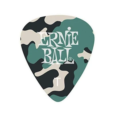 Image de Ernie Ball Lot de 12 médiators moyens en cellulose, motif camouflage