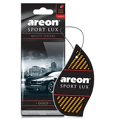Image de Areon Sport Lux de qualité parfum/Cologne Carton Désodorisant pour voiture Doré 5 pk