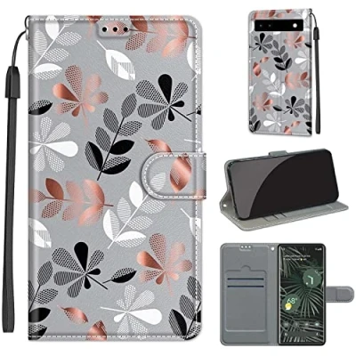 Image de TOMYOU Coque pour Google Pixel 6A, Etui Protection Housse Premium en Cuir PU, Pochette Flip Case Compatible avec 6A
