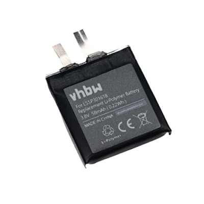 Image de vhbw 1x Batterie Compatible avec Pebble Time Round smartwatch Montre connectée Bracelet Fitness (58mAh, 3,8V, Li polymère)