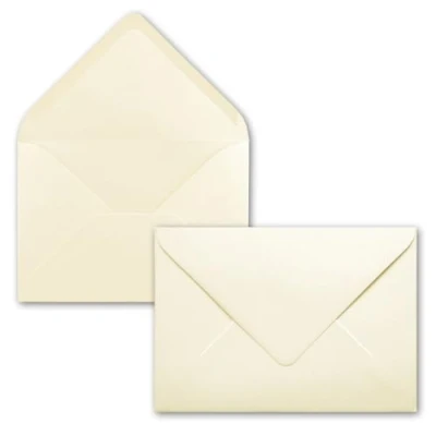 Image de 100x enveloppes C6 couleur: vanille (crème) 11,4 x 16,2 cm fermeture: gommée pour papier A4, A5, A6 et invitations, salutations lettres FarbenFroh by GUSTAV NEUSER