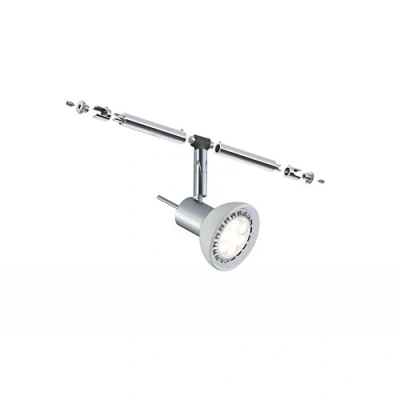 Image de Paulmann 94131 Système de Câbles Sheela Spot Individuel pour Extension 10W max, Chrome Mat/Opal sans Ampoule 9,5 x 16 12 cm
