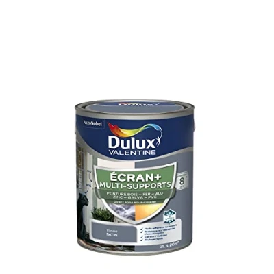 Image de Dulux Valentine ECRAN+ MULTI SUPPORTS EXTERIEURE Peinture en Phase Aqueuse pour l&#039;Éxtérieur et L &#039;Intérieur Satin Titane 2