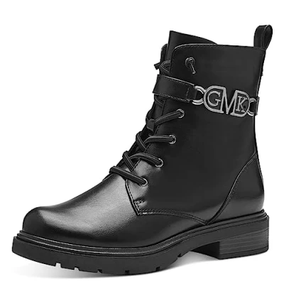 Image de MARCO TOZZI Femme 2 85202 41 091 Bottes à Lacets, Black Gun Mtl, 42 EU