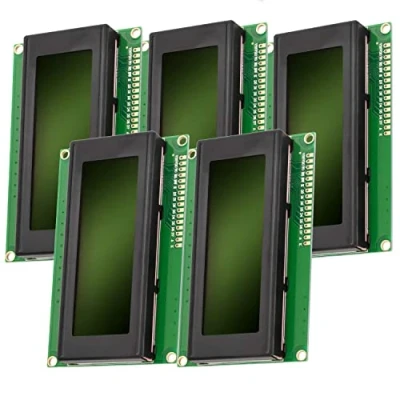 Image de AZDelivery 5 x HD44780 2004 Ecran LCD 4x20 caractères de Couleur Noire avec Fond Vert Compatible Arduino et Raspberry Pi incluant Un Ebook!