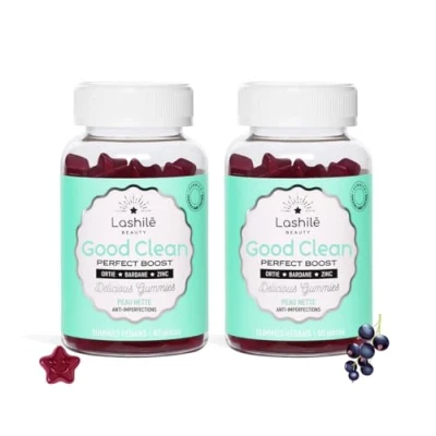 Image de Lashilé Beauty Good Clean Compléments Alimentaires Peau éclatante saine et sans imperfection Efficacité Prouvée Made in France Zinc, Ortie, Bardane 120 Gummies