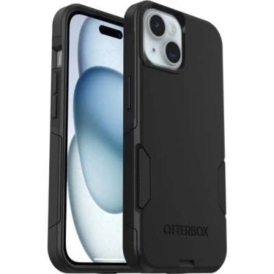 Image de OtterBox Commuter Coque pour iPhone 15 Pro Max, Antichoc, anti chute, protection, supporte 3 x plus de chutes que la norme militaire, Noir, Livré Sans Emballage