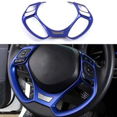 Image de MICROCK 1 housse de volant pour Toyota C HR CHR 2017 2018 2019 2020 2021 ABS bleu