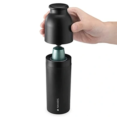 Image de Navaris Recycleur Capsule café Boîte de Recyclage pour dosette 17,5 x 6 cm Récipient Capsules usagées bac Poubelle