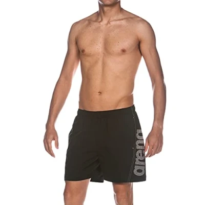 Image de arena Short de Bain Fundamentals Logo Homme, Maillot Plage en Tissu Doux à Séchage Rapide, avec Slip Intégré Maille Filet